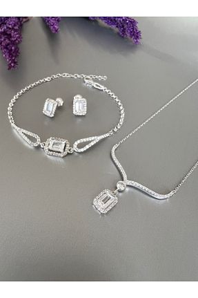 ست نقره زنانه زیرکن Zeta Jewel - کد 808309285