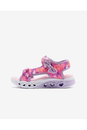 صندل صورتی بچه گانه پاشنه تخت Skechers - کد 920416675