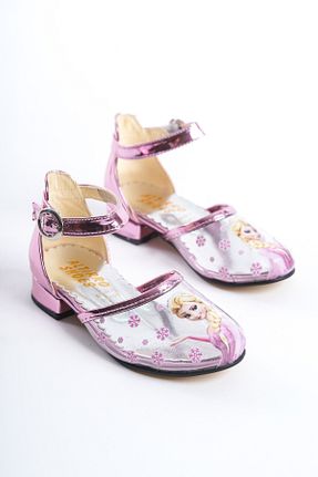 کفش مجلسی صورتی بچه گانه پاشنه ضخیم FİNLANDiYA SHOES - کد 920421580
