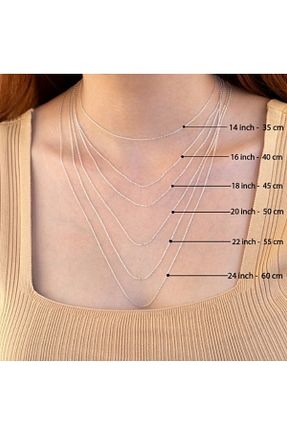 گردنبند نقره رنگی زنانه 925 عیار ARBECHA - کد 904688058