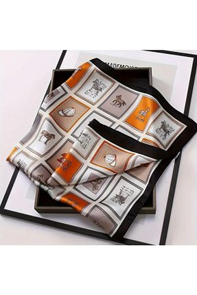 روسری طوسی پلی استر LWP Shop - کد 920440887