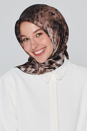 روسری مشکی کرپ ساتن ابریشم Armine - کد 852447646