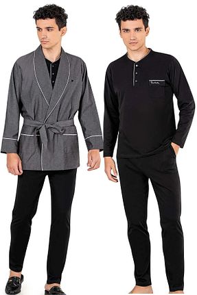 ست لباس راحتی سرمه ای مردانه ساده Pierre Cardin - کد 337146027