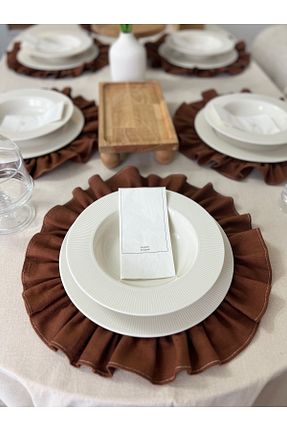 سرویس آمریکائی قهوه ای گرد Mirilliahome - کد 899859733