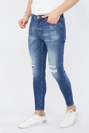 شلوار جین آبی مردانه رگولار Bluewhite - کد 276278400
