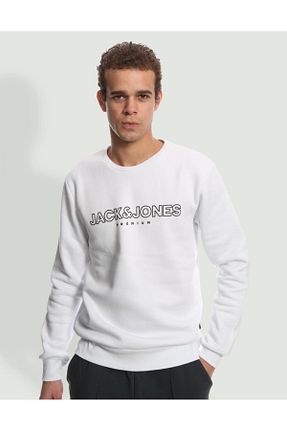 سوئیشرت سفید مردانه ساده Jack & Jones - کد 774973315