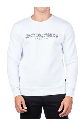 سوئیشرت سفید مردانه ساده Jack & Jones - کد 774973315