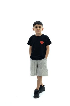 ست لباس راحتی مشکی بچه گانه Kalp Rıse Alone Shıne - کد 921314972