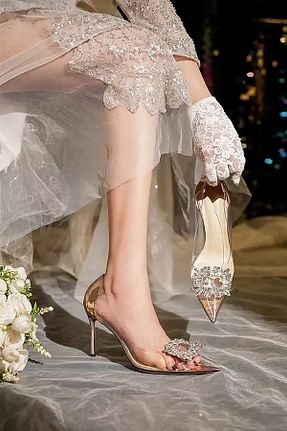 کفش مجلسی زرد زنانه پاشنه نازک TrendyAnka - کد 920484833