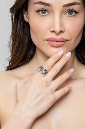 انگشتر جواهر طوسی زنانه فلزی ZeyDor Accessories - کد 88726680