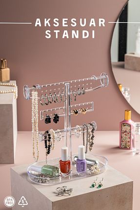 نظم دهنده جواهرات و آرایش سفید پلاستیک Nandy Home - کد 894464359