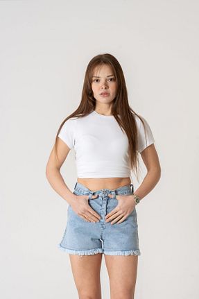 شلوارک و برمودا آبی زنانه پنبه ای VerdeBlanco - کد 920515623