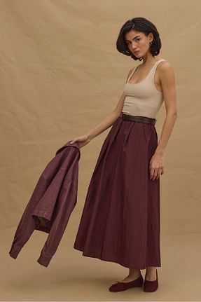 دامن زرشکی زنانه بافتنی Fahhar - کد 885192705