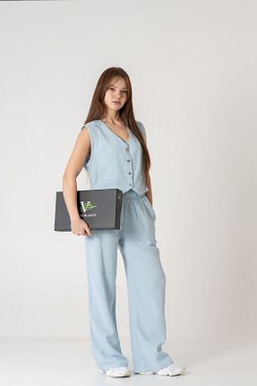 ست بالاتنه و پائین تنه آبی زنانه بافتنی VerdeBlanco - کد 921331294