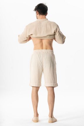 شلوارک و برمودا بژ مردانه رگولار Eliş Şile Bezi - کد 921329047
