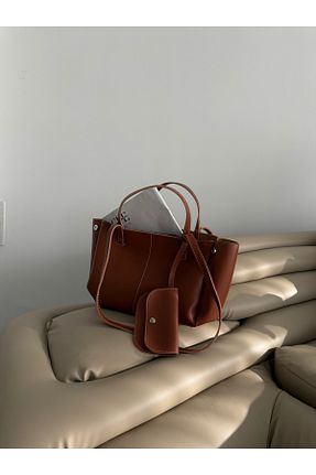کیف دوشی قهوه ای زنانه چرم مصنوعی ALTUDA - کد 920528860