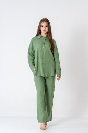 ست بالاتنه و پائین تنه سبز زنانه بافتنی VerdeBlanco - کد 921332240