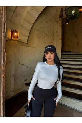 بلوز سفید زنانه ساده MEGAFIVE - کد 920527857
