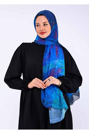 روسری آبی شیفون VONAJU - کد 744056514