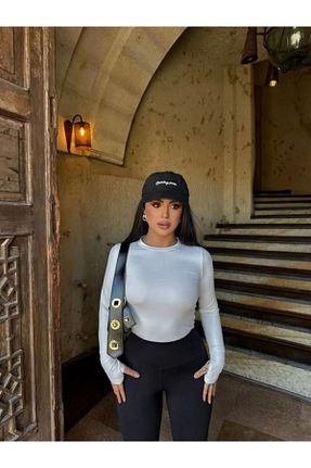 بلوز سفید زنانه ساده MEGAFIVE - کد 920527857