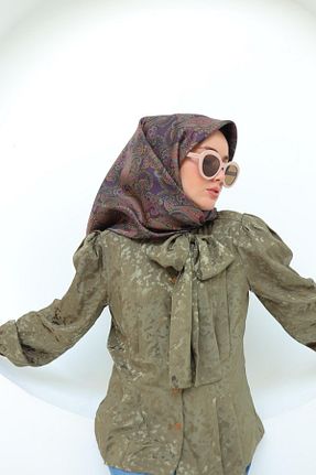 روسری رنگی %100 پنبه Silk Home - کد 919768097