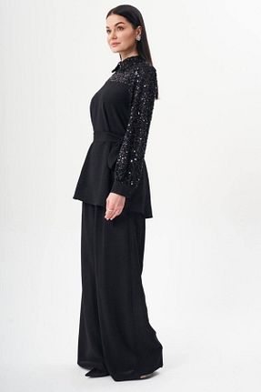 ست بالاتنه و پائین تنه حجاب مشکی زنانه رگولار Jupe - کد 920525545