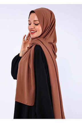 روسری قهوه ای ساده VONAJU - کد 741796028