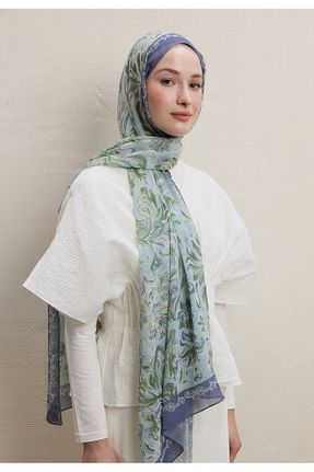 شال آبی زنانه ابریشم Fresh - کد 920531955