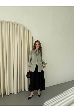 پیراهن سفید زنانه رگولار Appleline - کد 920534314