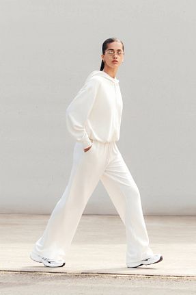شلوار سفید زنانه پلی استر Pull & Bear - کد 921337091