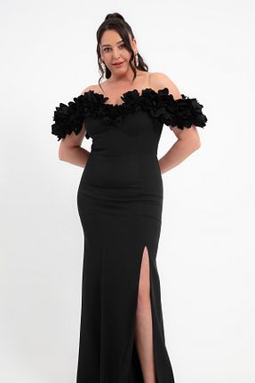 لباس مجلسی سایز بزرگ مشکی زنانه سایز بزرگ Lafaba - کد 920533348