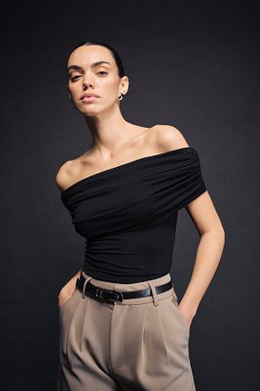 بلوز مشکی زنانه ساده VATKALI - کد 917531134