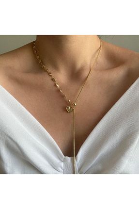 گردنبند استیل ( فولاد ) طلائی زنانه استیل (فولاد) VenüsDesign - کد 831146136