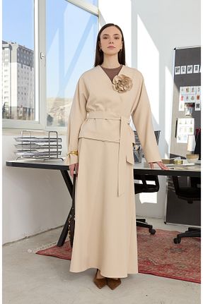 دامن طوسی زنانه ساده Fatma Atasoy - کد 920544227