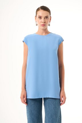 بلوز آبی زنانه رگولار Mizalle - کد 920547142