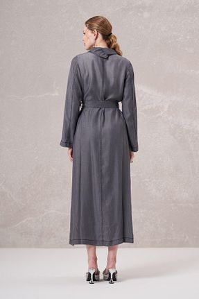 مانتو بلند مشکی زنانه پنبه ای MissWhence - کد 922681828