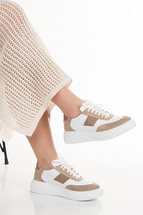 کفش اسنیکر سفید زنانه بند دار La-Wie Shoes - کد 920544220