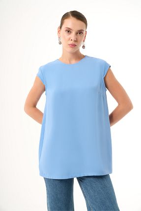 بلوز آبی زنانه رگولار Mizalle - کد 920547142
