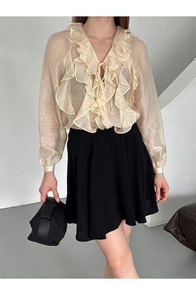 بلوز بژ زنانه ساده ONE8 - کد 920553933