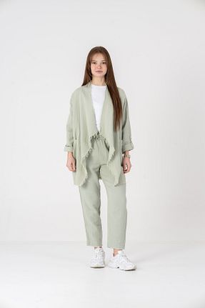 ست بالاتنه و پائین تنه سبز زنانه بافتنی VerdeBlanco - کد 921343271