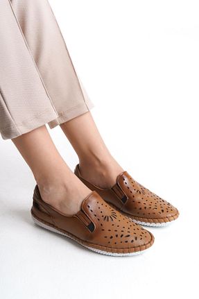 کفش کژوال قهوه ای زنانه چرم خالص CZ London - کد 920546962