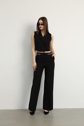 ست بالاتنه و پائین تنه مشکی زنانه بافتنی Swass - کد 920570131