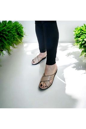 دمپائی بژ زنانه پاشنه تخت Esem - کد 920572542