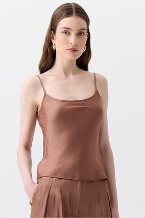بلوز قهوه ای زنانه ساده Rue - کد 920558990