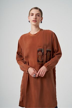 تونیک نارنجی زنانه پلی استر MissWhence - کد 920561735