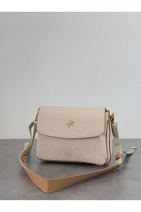 کیف دوشی بژ زنانه چرم مصنوعی Nas Bag - کد 920560473