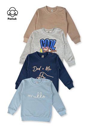 سوئیشرت رنگی بچه گانه چاپی MK Mukko Kids - کد 921350232