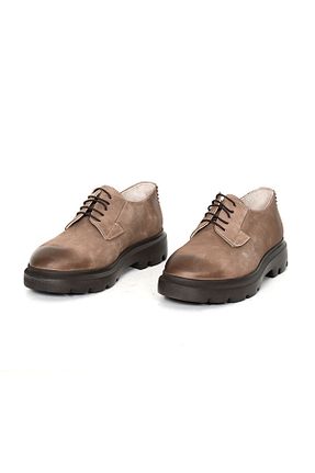کفش کژوال بژ مردانه چرم خالص Tuna - کد 920576584
