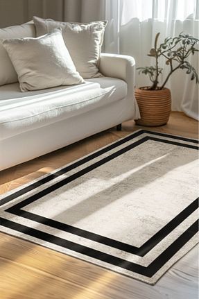 گلیم بژ پلی استر dekozer - کد 905042909