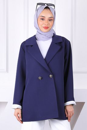 کت حجاب سرمه ای زنانه رگولار İmajButik - کد 920604001